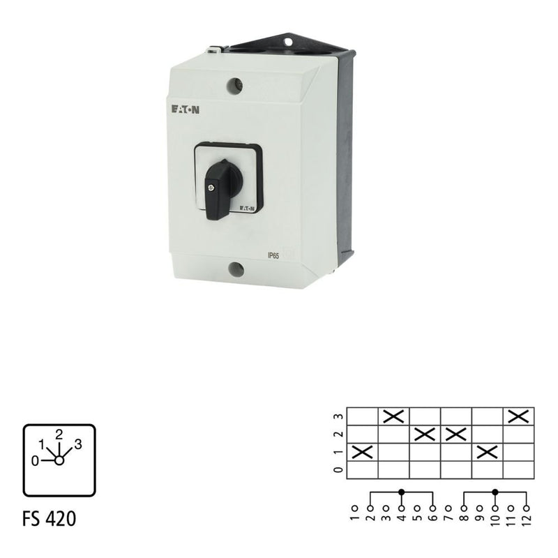 Eaton - Steuerschalter Stufenschalter T3 32A T3-3-8261/I2 32A Aufbau rastend
