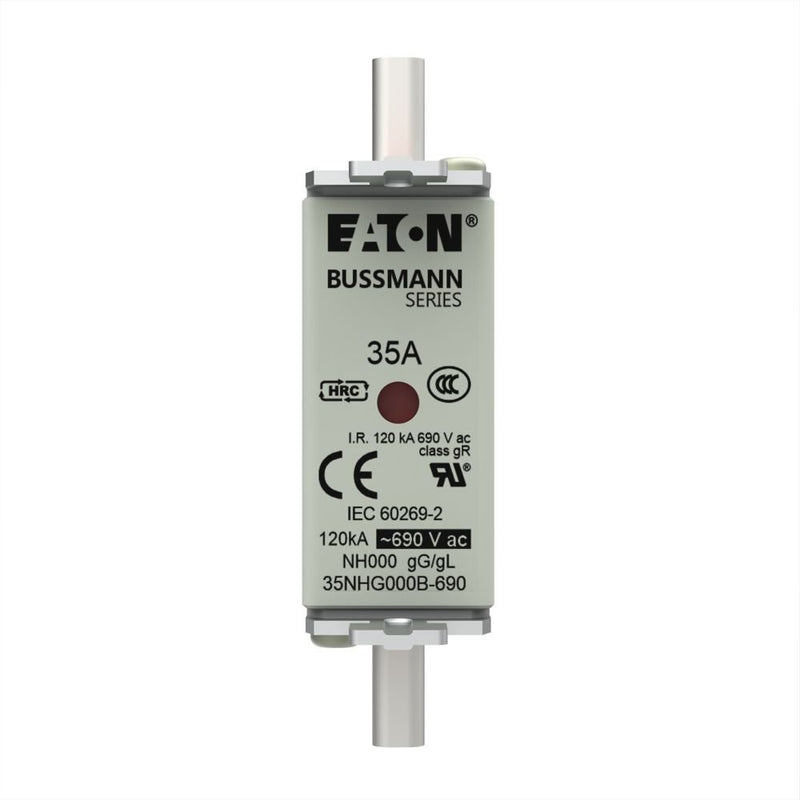 Eaton - Messersicherung Sicherungseinsatz Nieders. 35NHG000B-690 35A AC 690V 120kA − 3 Stück