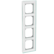 Elso - Abdeckrahmen Echtglas-Rahmen 4-fach WDE004038 kristallweiß