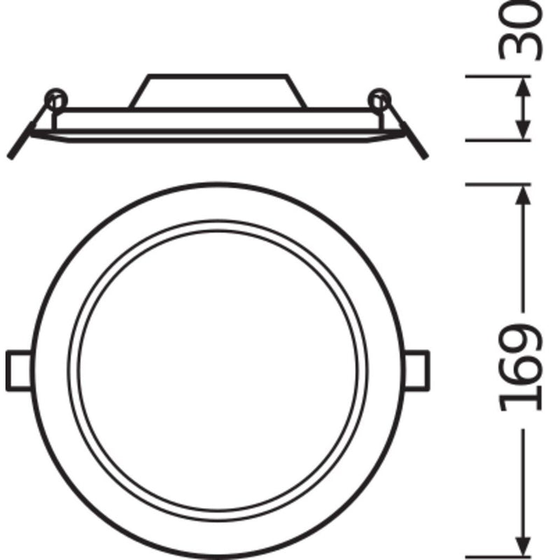 Ledvance - Downlight/Strahler/Flutlicht LED Downlight DLSLIMDN15512W/6500K 6500K IP20