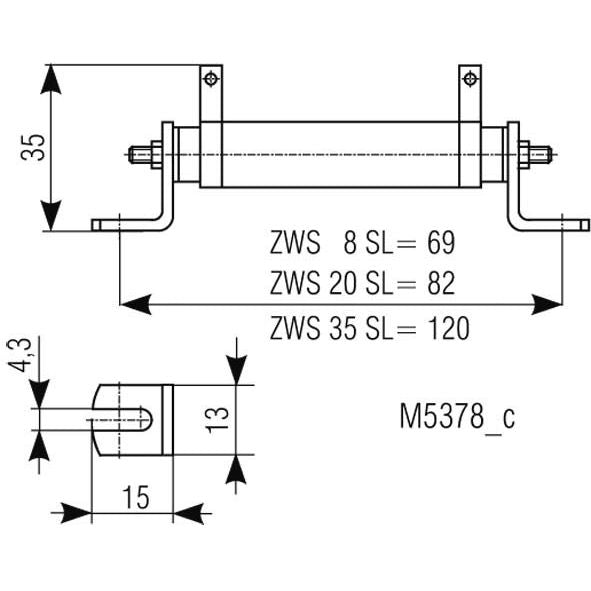 Dold&Söhne - Widerstand Vorwiderstand ZWS 20SL 1,6K-OHM