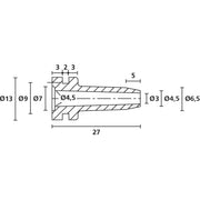 HellermannTyton - Durchführungstülle Knickschutz-Tülle HV2101-PVC-BK-M1 − 1000 Stück