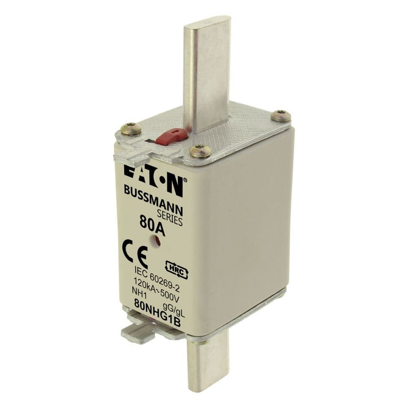 Eaton - Messersicherung Sicherungseinsatz Nieders. NH-SICHERU#80NHG1B 80A AC 500V 120kA − 3 Stück
