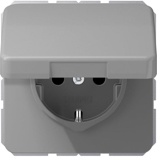Jung - Steckdose SCHUKO-Steckdose 16A 250V CD 1520 BFKIKL GR Klappdeckel