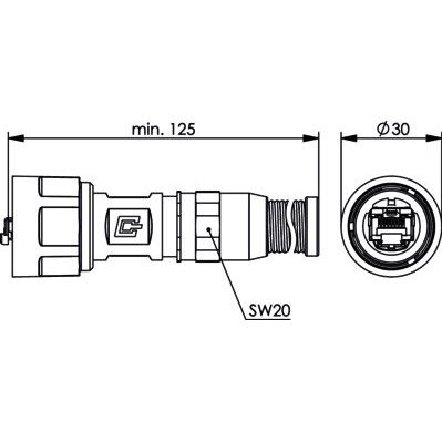 Telegärtner - Modularer Steckverbinder STX V1 RJ45-Steckerset 100007456 AWG24-27 Cat.6 M