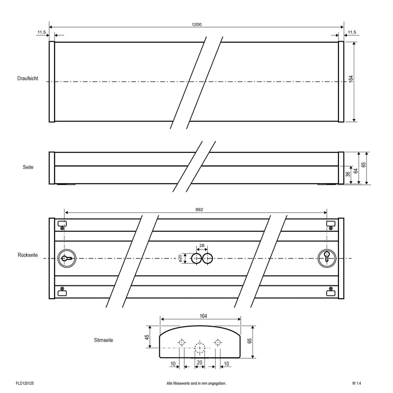 EVN Lichttechnik - Decken-/Wandleuchte LED-Anbaupanel FLD120125
