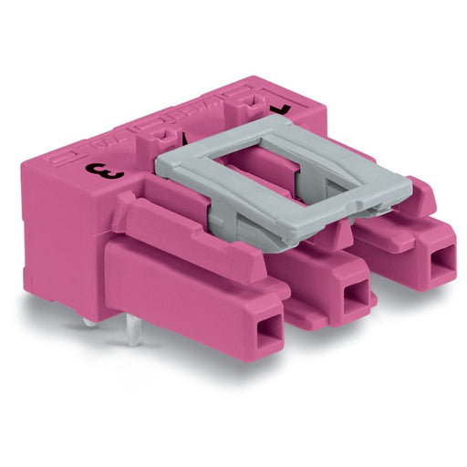 WAGO - Leiterplattensteckverbinder Buchse für Leiterplatten 770-883/011-000 abgew.,3-polig,pink − 100 Stück