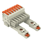 WAGO GmbH & Co. KG - Ein- und mehrpolige Klemmenleiste 1-Leiter-Federleiste 831-1107/306-000 Push-inCAGECLAMP,lgr − 6 Stück