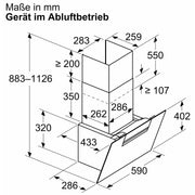 Bosch - Dunstabzugshaube Wandesse Schrägdesign DWK67FN60 Serie4,HomeConnect