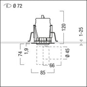 Zumtobel Group - Downlight/Strahler/Flutlicht LED - Einbauleuchte SUP2 - RM R72#60817622 3000K