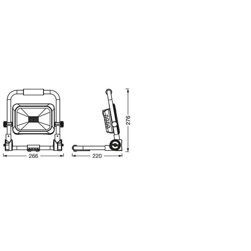 Ledvance - Baustellenleuchte Akku-LED-Arbeitsleuchte LED W #4058075831131 6500K, sw/gr