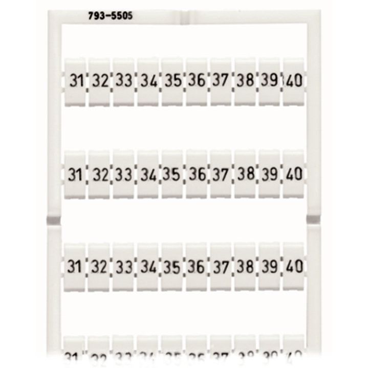 WAGO - Klemmenmarkierung WMB-Bezeichnungssystem 793-5505 W:31-40 je(10x)