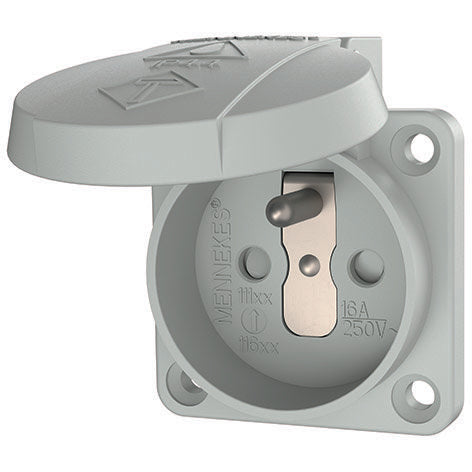 Mennekes - Schutzkontakt-Anbausteckdose Schuko-Anbau-Steckdose 11180 16A,2p+E,230V,gr