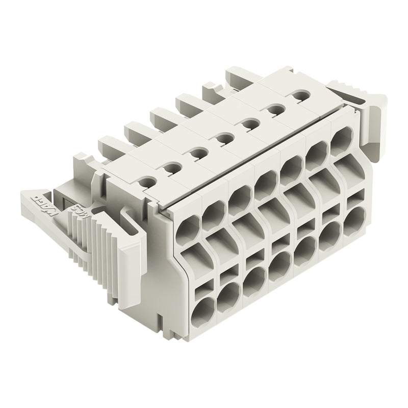 WAGO - Kabelsteckverbinder für Leiterplattensteckverbinder 2-Leiter-Federleiste 721-2107/037-000 CAGECLAMP,2,5mm²,lgr − 50 Stück