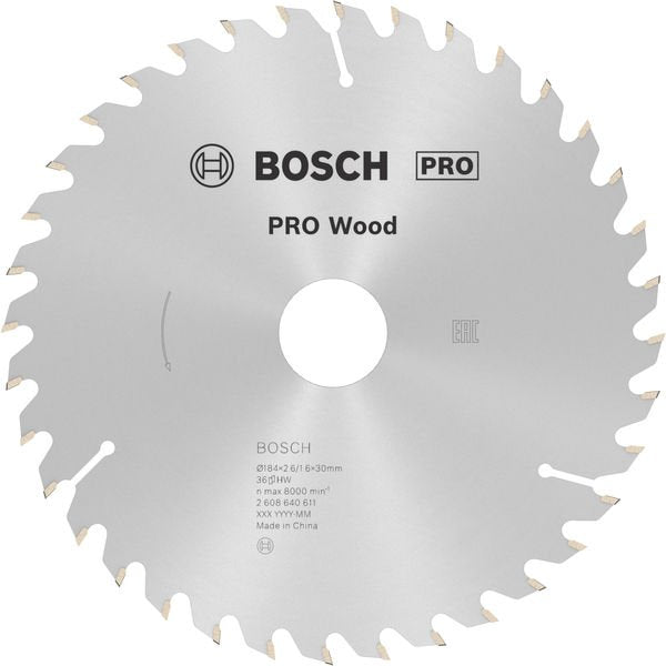 Bosch - Kreissägeblatt PRO Wood Kreissägeblatt, 2608640611 184 x 2,6 x 30 mm