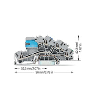 WAGO - Installations-Etagenklemme Installationsetagenklemme 2003-7641 4mm² NT/L/PE grau