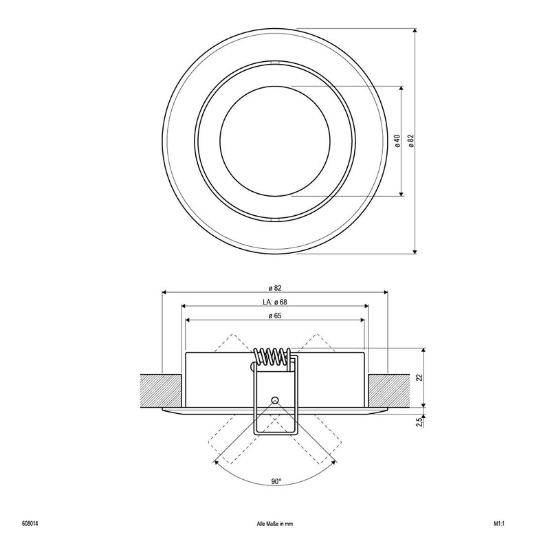 EVN Lichttechnik - Downlight/Strahler/Flutlicht NV EB-Leuchte alu 608 014 50W