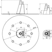 DEHN - Zubehör/Ersatzteile für Erdung und Blitzschutz Dachdurchführung DDF81016FL2030D250K D 250mm Kunststoff