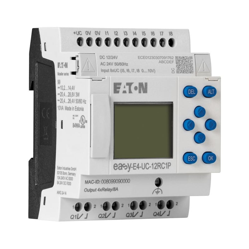 Eaton - Logikmodul Steuerrelais easyE4 EASY-E4-UC-12RC1P 12/24V DC 24V AC