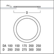 Zumtobel - Mechanisches Zubehör/Ersatzteile für Leuchten Deckenverstärkungsring DVR DA100