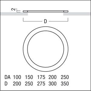 Zumtobel - Mechanisches Zubehör/Ersatzteile für Leuchten Deckenverstärkungsring DVR DA100