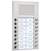TCS Tür Control - Türstation für Türkommunikation Audioaußenstation 2-reihig PES16-EN/04 16 Tasten AP silber