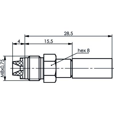 Telegärtner - Koax-Steckverbinder FME-Kabelbuchse 100025651 50Ohm cr/cr − 5 Stück