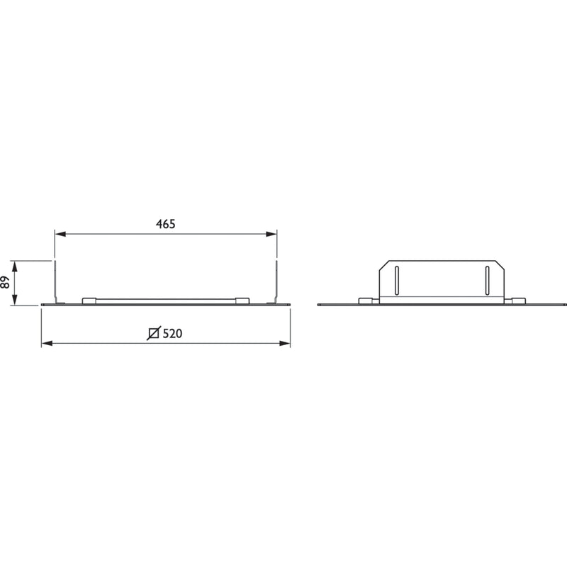 Philips Lighting - Mechanisches Zubehör/Ersatzteile für Leuchten Deckeneinbaurahmen ZBP333CFRML470W470WH