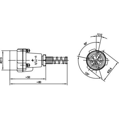 Telegärtner - I/O-Steckverbinder NF-Kabelstecker m.St. 100022935 Baj.u.POM-Rückt. U77