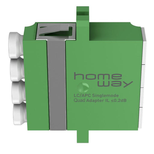 Homeway - LWL-Kupplung Quad-Kupplung HW-4XLCAPCKSGN LC/APC SM, gn