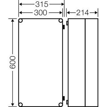 Hensel - Leergehäuse Mi-Einzelleergehäuse Mi 9410 275x575x19mm