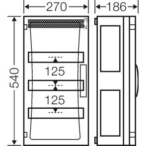 Hensel - Installationskleinverteiler ENYSTAR-Automatengehäuse FP 1319 36 Teilungseinheiten − 1 Stück

