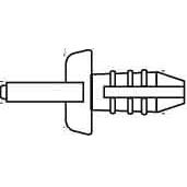 HellermannTyton - Spreizniet HTWD-R6B 5.0-5.5mm PA6 sw − 250 Stück