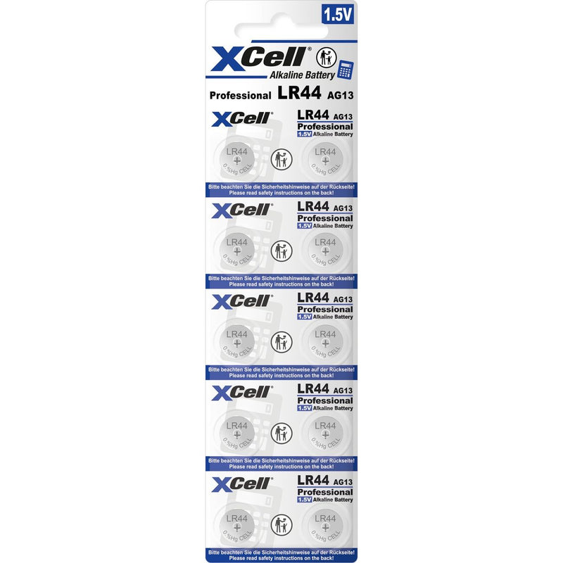 Hückmann - Batterie XCell Alkaline Knopfzelle LR44-B10(VE 10) 10er Blister
