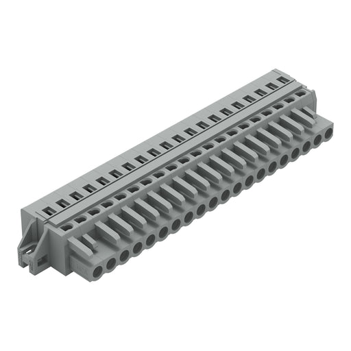 WAGO - Kabelsteckverbinder für Leiterplattensteckverbinder 1-Leiter-Federleiste 231-120/027-000 CAGECLAMP,2,5 mm²,gr − 10 Stück
