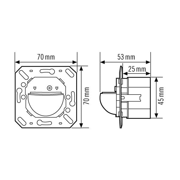 ESYLUX - Bussystem-Bewegungsmelder Wand-Präsenzmelder PD-C 180i KNX 180 Grad