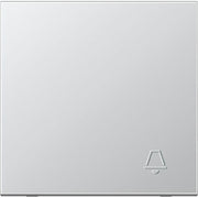 Jung - Abdeckung/Bedienelement für Installationsschalterprogramme Wippe geprägtes Symbol AL 2990 KP Klingel aluminium