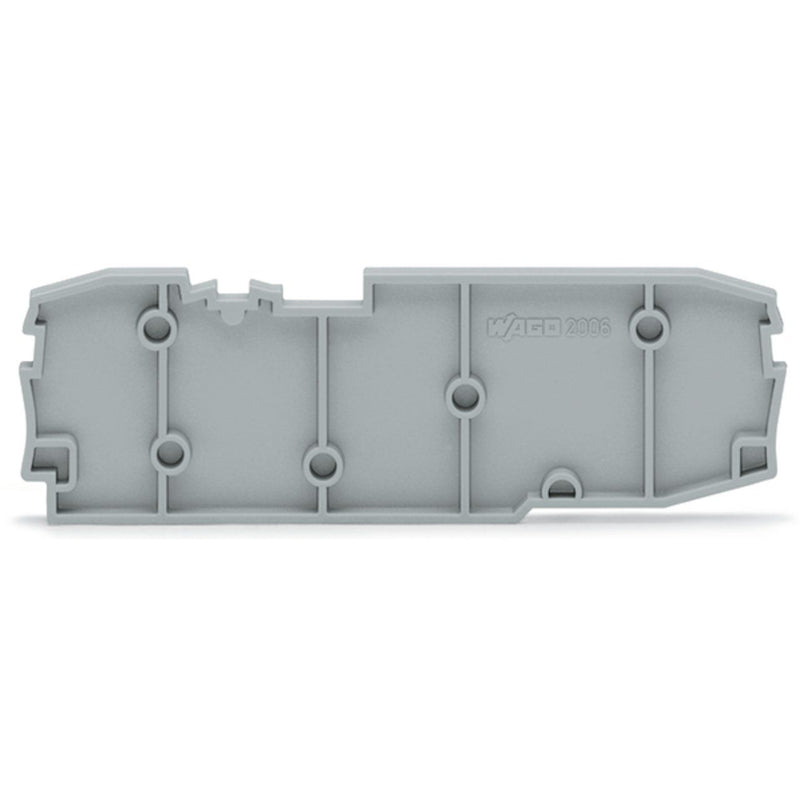 WAGO - Abschluss- und Zwischenplatte für Reihenklemme Distanzplatte 2006-1695 2,9 mm breit,grau − 25 Stück