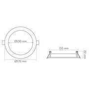 Nobile - Decken-/Wandleuchte LED-Panel Flat 1571304111 840, 350mA, titan
