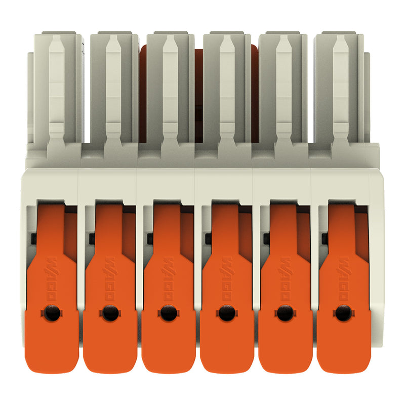 WAGO GmbH & Co. KG - Ein- und mehrpolige Klemmenleiste 1-Leiter-Federleiste 831-1106/322-000 Push-inCAGECLAMP,lgr − 12 Stück