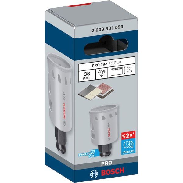 Bosch - Lochsäge PRO Tile PC Plus Lochsäge, 2608901559 38 mm, HS
