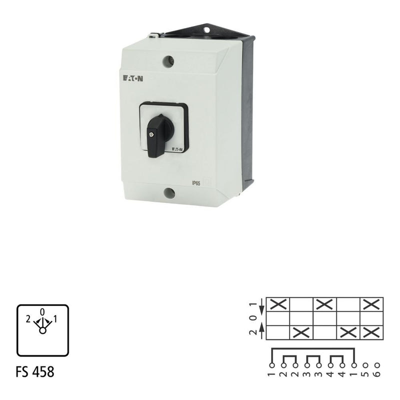 Eaton - Lastschalter Wendeschalter T3 32A T3-3-190/I2 Aufbau tastend