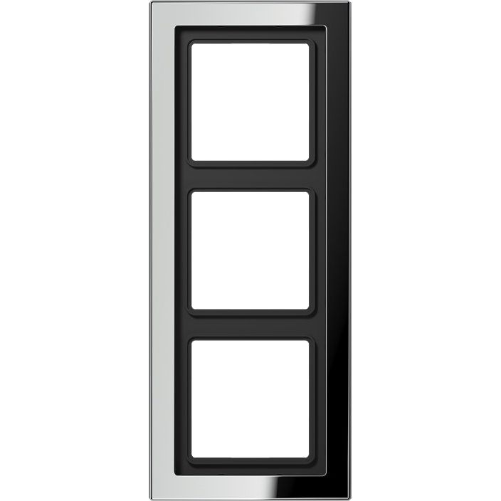Jung - Abdeckrahmen Rahmen 3-fach gl.chr GCRD 2983 waage/senkrecht