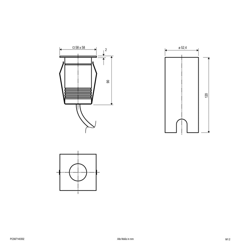 EVN Lichttechnik - Bodeneinbauleuchte LED-Bodeneinbauleuchte PCS67140302 IP67