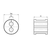 Jacob - Durchführungstülle Mehrfachtüllen F311-9005-26 TK 2x6 − 10 Stück