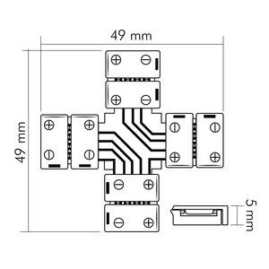 Nobile - Zubehör/Ersatzteile für Lichtschlauch/-band Kreuzverbinder 5er Set 5011510985