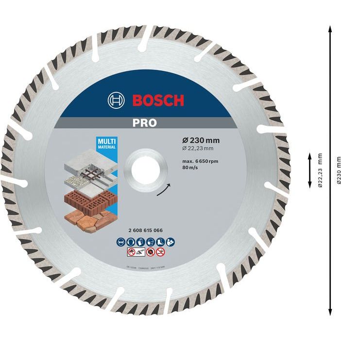 Bosch - Trenn-/Schleifscheibe PRO Multi Material 2608615066 Diamanttrennscheibe