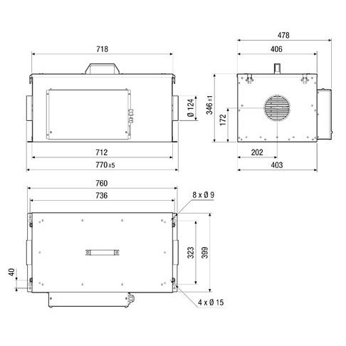 Maico - Ventilator für Rohreinbau Compaktbox ECR 12-2 EC DN 125
