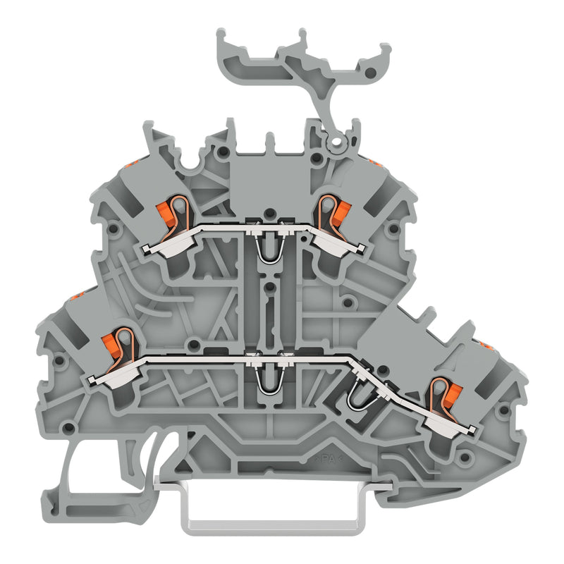 WAGO - Durchgangs-Reihenklemme Doppelstockklemme Drücker 2200-2231 Durchgangsklemme − 50 Stück
