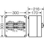Hensel - Lasttrennschalter Mi-Lastschaltergehäuse Mi 7225 125A, 3polig+PE+N